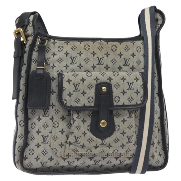 LOUIS VUITTON Monogram Mini Buzas Marie Kate Bag Blue M92320 Auth 131141 - Picture 1 of 16